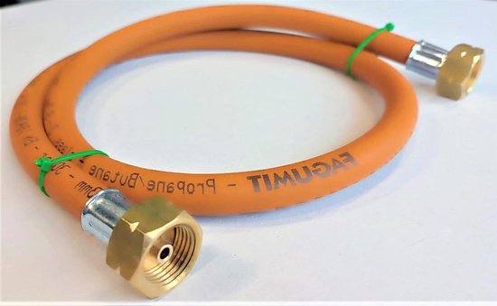 Gas Slang - Propangas Slang - Flessen Vullen - Winterbestendig - 1 meter - Oranje