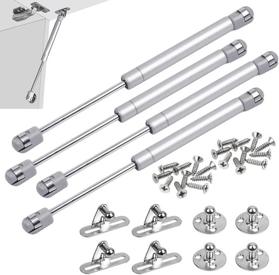 Gas Springs, 4 Pieces Hydraulic Gas Springs, Cabinet Gas Spring for Furniture Door, for Gas Spring Lift, Cabinet Door - ShopVlot