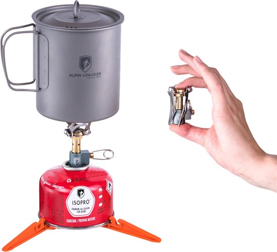 Gas Stove Set - Camping gaskooktoestel met titanium pan voor buitengebruik 750ml van Fire-Maple