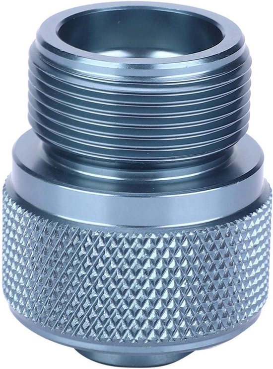Gas Tank Adapter - LPG Converter - Outdoor Koken - Lichtgewicht Ontwerp - 3.3cm Hoog - Zilver
