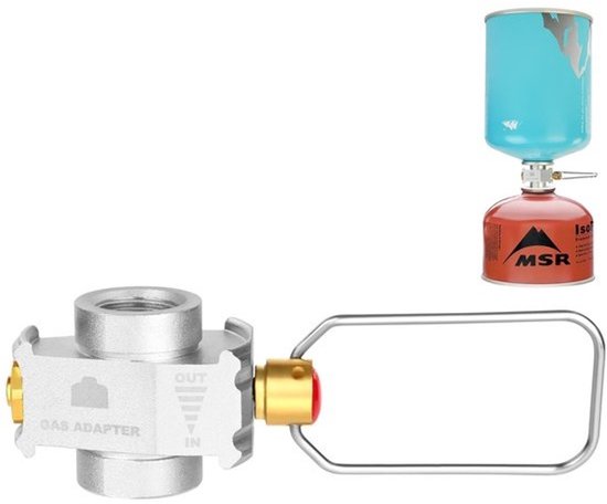 Gas Tank Refill Adapter - Draagbare Outdoor Oplading - Multifunctionele Camping Uitlaatklep - Zilver - Luchtdruk Valve - Geschikt voor Ga