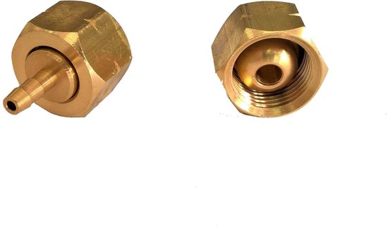 Gasaansluiting 3/8" Linkse Schroefdraad Kegel 4mm Slang van Truma