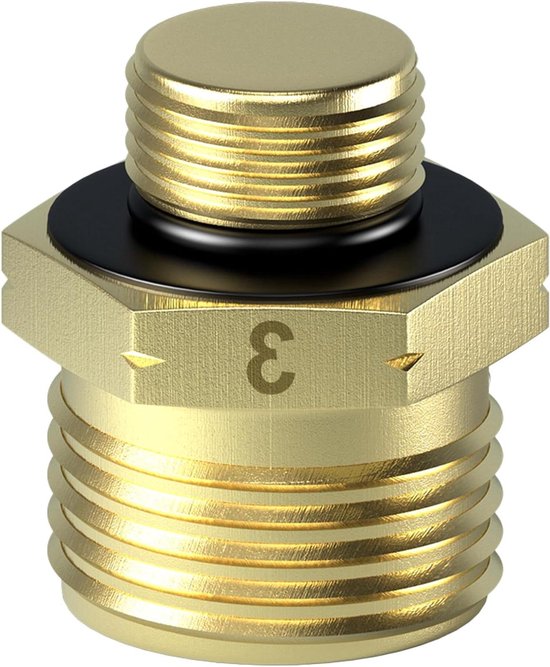 Gasadapter M14 x 1.5 - Flessenadapter Messing - Gas Aansluiten - Europese Cilinders - 5.8 x 5.8 x 3 cm