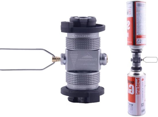 Gasadapter Set - Tank Omzetter - Kamperen Buiten - Brandstof Overbrengen - 2x Z11 1x Z15 - Zilver