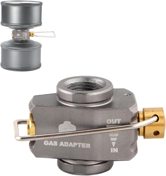 Gasadapter voor Campingkoker - Butaan Schroefventiel Adapter - Ventilatiefunctie - ShopVlot