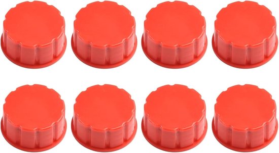 Gasblik Schroefdoppen - Dop Pakking Set - Buiten Koken - Universele Pasvorm - 1 75 Inch - Rood