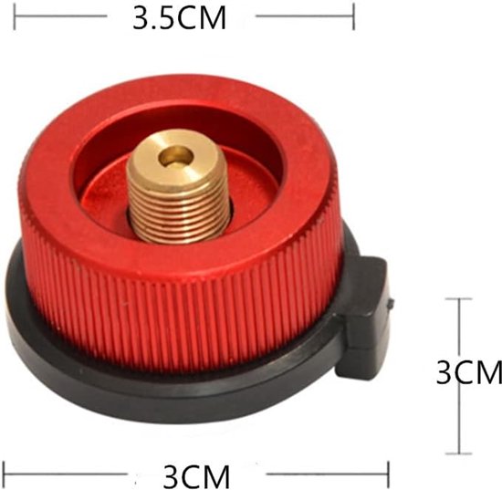 Gasbrander Adapter - Gas Converter - Kamperen Koken - Lichtgewicht Aluminium - 45 x 4 x 3 cm