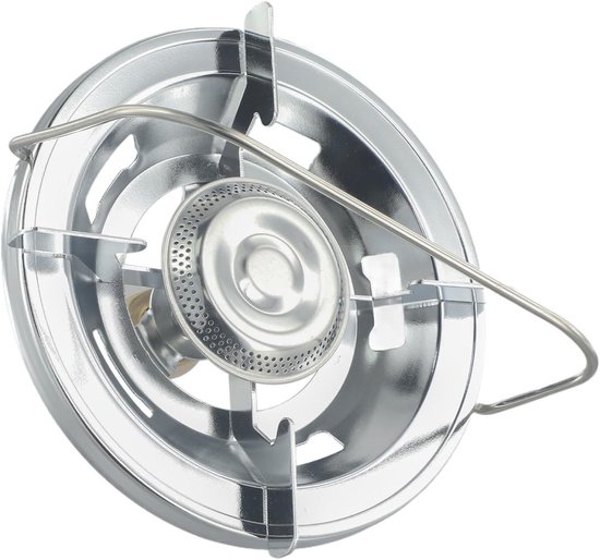 Gasbrander Ovenkop - Draagbare Kookplaat - Kamperen Koken - Met Handvat - 17x17x9cm - Zilver