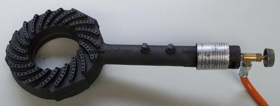 Gasbrander set 12 kW met gasslang en drukregelaar van Hendi