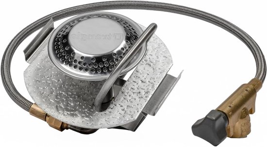 Gasbranderset - Stormkook Brander - Kamperen en Hiken - Fijne Vlam Afstelling - One Size - Aluminium