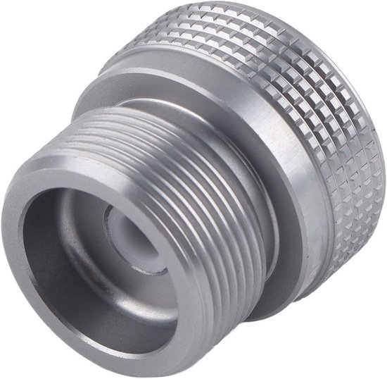 Gasbus Adapter - Brandstof Converter - Outdoor Koken - Aluminium Legering - 12.98 x 7.98 x 3 cm - Zilverkleurig