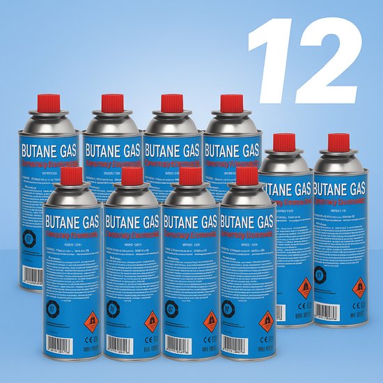 Gasbussen Butaangas – Voordeelverpakking 12 Stuks – 227 Gram per Bus van Super-ego