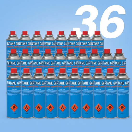 Gasbussen Butaangas – Voordeelverpakking 36 Stuks – 227 Gram per Bus van Merkloos