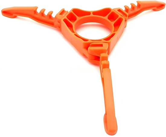 Gasbusstandaard stabiliserende standaard voor gasfles - campinggasbushouder opvouwbaar - camping gasflessen - fornuis buiten kamperen wandelen - oranje van Obelink