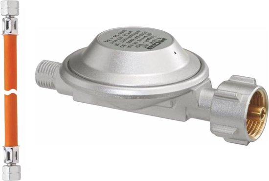 Gasdrukregelaar 50 mbar incl. IGT 150 cm gasslang - GOK van Merkloos