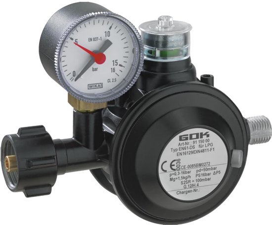 Gasdrukregelaar Propaan met Manometer voor Gasbarbecue - Hoge Veiligheid