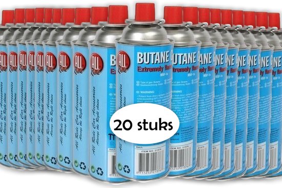 Gasfles butaan gasbus met inhoud van 227gram - 20 stuks in de verpakking van Alpina