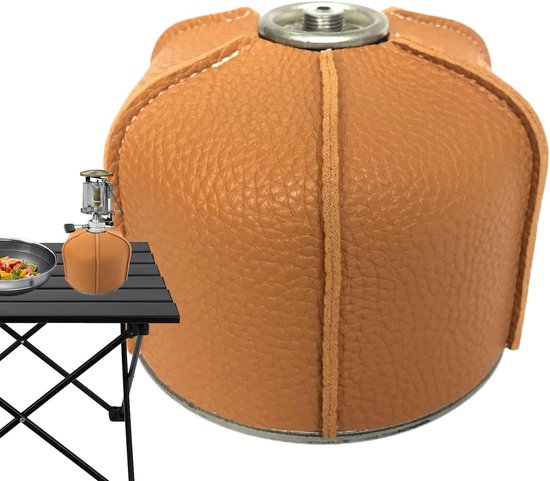 Gasfles Hoes - Beschermhoes Fles - Kamperen Buiten - Ademend Weerbestendig - 12 x 7 x 3 cm - Bruin van Merkloos