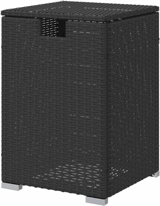 Gasfles Omkasting - Gasfles Tafel - Buitenruimte Opruimen - Verborgen Opslag - 40x40x60 cm - Zwart van Merkloos