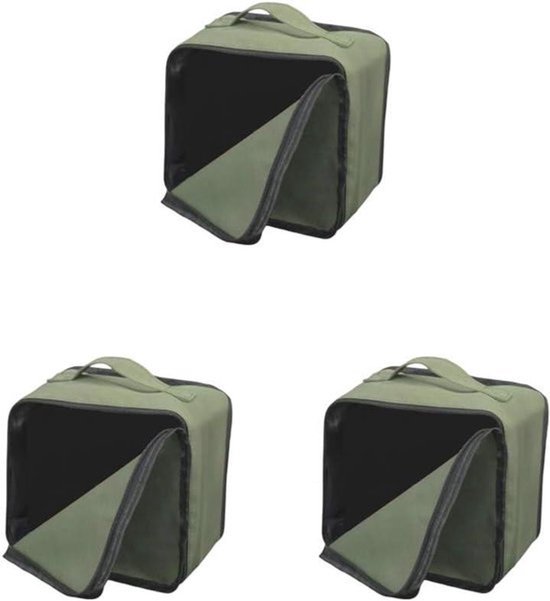 Gasfles Opbergzakken - Gas Tank Hoezen - Picknick Koken - Slijtvast Materiaal - 3 stuks - Zwart