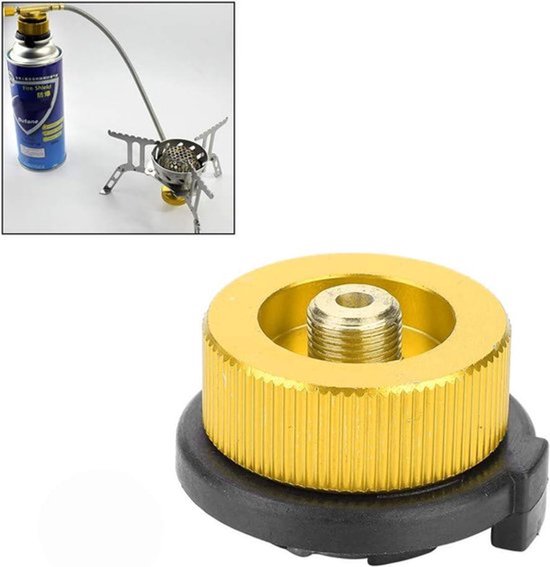 Gasflesadapter naar gasfles - Draagbare kooktoestelconnector conversieadapter - Campingbranderaansluiting - Gasflesadapter kampeerset - Voor wandelen Campingkooktoesteladapter Gasadapter van Merkloos