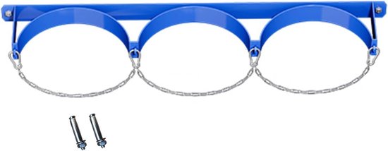 Gasfleshouder - Cilinderrek Zuurstofhouder - Flessen Veilig Opbergen - Verstelbare Beschermketting - Tot 125 cm - Zwart