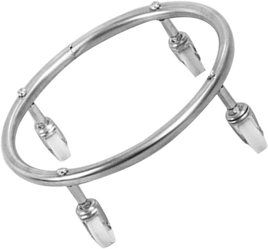 Gasfleshouder - Mobiele houder - Buiten koken - Met 4 wielen - 29x29x10 cm - Zilver