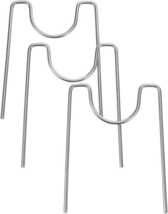 Gasfleshouder - Steunbeugel Luchttank - Buiten Koken - M-vormig Ontwerp - 9 cm - Zilver