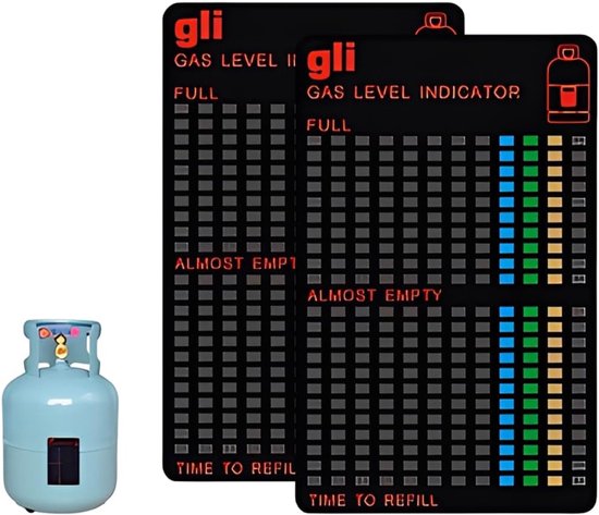 Gasflessen vulniveau-indicator 2 stuks - magnetisch - herbruikbaar - bespaar kosten en bescherm het milieu - ShopVlot
