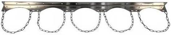 Gasflessenwagen - Flessenhouder - Veilig Transport - Verstelbare Ketting - 8-40L Flessen - Zilver