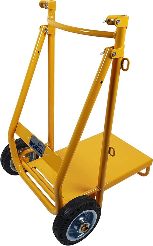 Gasflessenwagen - Flessenkar - Flessen Vervoeren - Opvouwbaar Met Riemen - 13-35 kg - Grijs