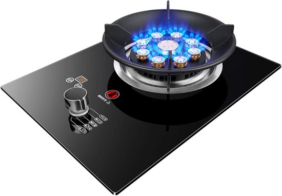 Gasfornuis 1pits - Wokbrander Tafelmodel - Outdoor Koken - 5.2 KW Vermogen - LPG - Zwart