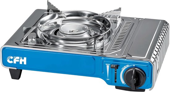 Gasfornuis eenvlammig - Mobiele kookplaat - Kamperen en buiten - Piëzo-ontsteking - 2200 Watt - Zilver