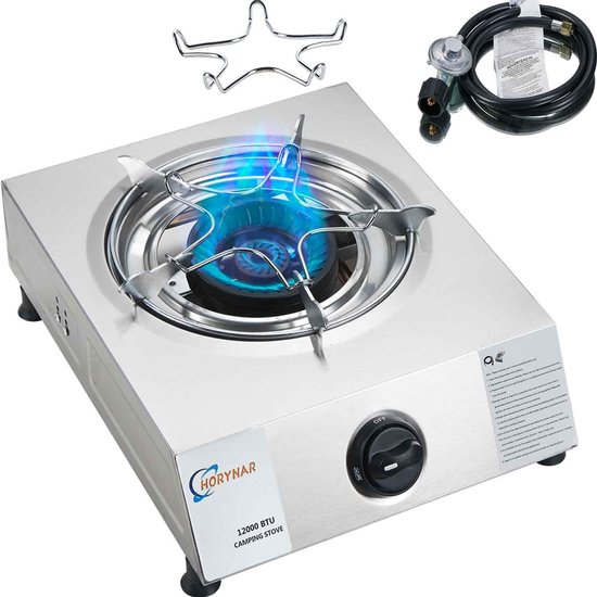 Gasfornuis Enkele Brander - Camping Kooktoestel Propyaan - Buiten Koken - 12000 BTU Hoge Warmte