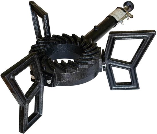 Gasfornuis Gietijzer - Draagbare Kookplaat - Buiten Koken - 7 kW Vermogen - 40 x 19 x 8 cm - Zwart