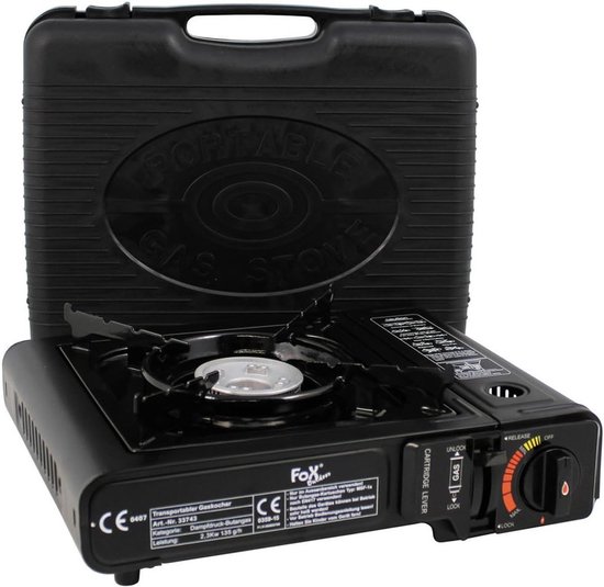 Gasfornuis Kamperen - Outdoor Kooktoestel - Buiten Koken - Elektrische Piezo Ontsteking - 33 x 29 x 9 cm - Zilver