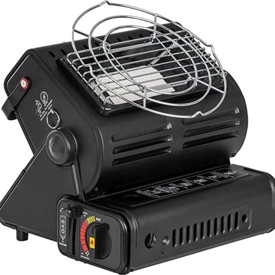 Gaskachel Camping - Gas Kachel - Gasstralen - 2-in-1 Gasverwarming - 24x27x27 - Zwart van Vesgas