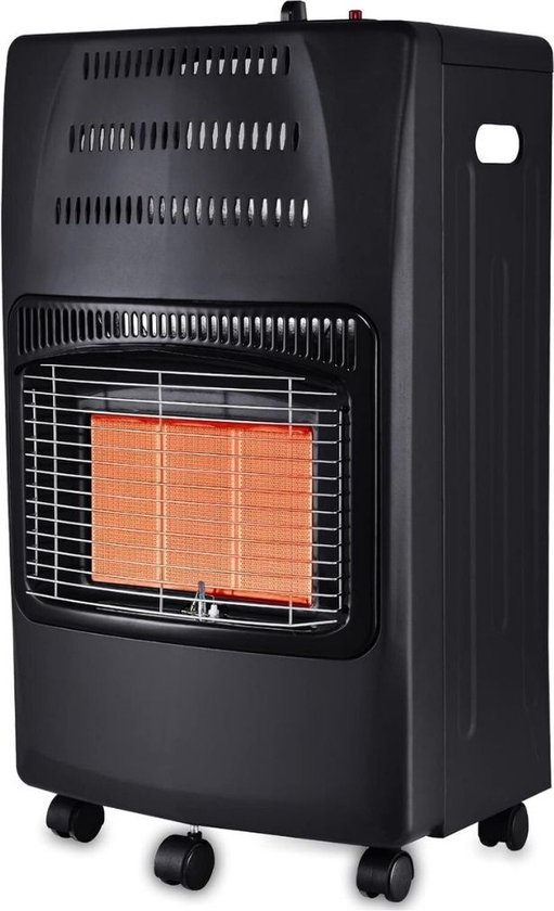 Gaskachel Camping – Infrarood Kachel op Wieltjes 4200 Watt – Ventilatorkachel - Gasverwarming Mobiel - Heater Op Propaan of Butaan gas – Verwarming - Infraroodkachel Vrijstaand – Voor flessen tot 15 KG