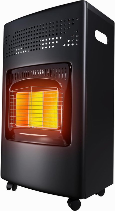 Gaskachel Camping – Infrarood Kachel op Wieltjes 4200 Watt – Ventilatorkachel Met 3 Warmtestanden - Gasverwarming Mobiel - Heater Op Propaan of Butaan gas – Verwarming - Infraroodkachel Vrijstaand - Voor flessen tot 15 KG van Merkloos