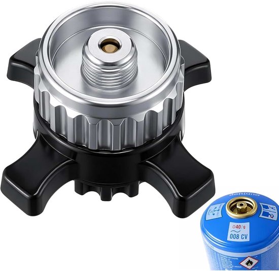 Gaskartuschen Adapter compatibel met Campingaz CV Easy Clic op EN417 Schraubventil, Gasadapter aus Messing & Metalllegierung, luftdichte Verbindung für Camping- & Outdoor-Kocher