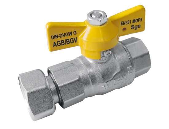 Gaskogelkraan 1/2"F x 1/2"F van Bonfix