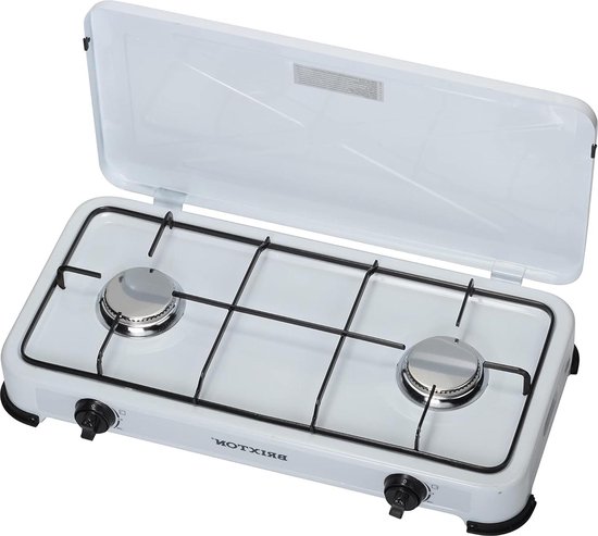 Gaskooktoestel met 2 pitten - 2 x 1500 Watt - Wit van Merkloos