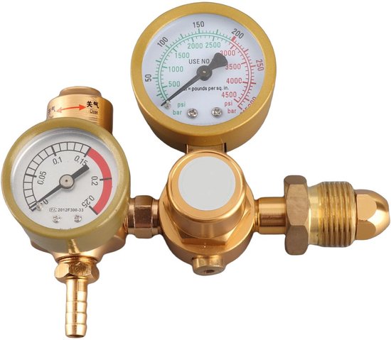 Gaslasregelaar - Argon CO2 meter - TIG MIG lassen - Hoge precisie - Dubbele meter