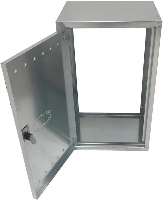 Gasmeter koffer - Meterkast - Gasinstallatie - Verzinkt staalplaat - 70x100x50 cm - Zilver