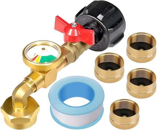 Gasniveau Indicator - Gasmeter Adapter - Energie Bewaken - Duidelijk Display - 16 x 6 x 55 cm - Zilverkleurig