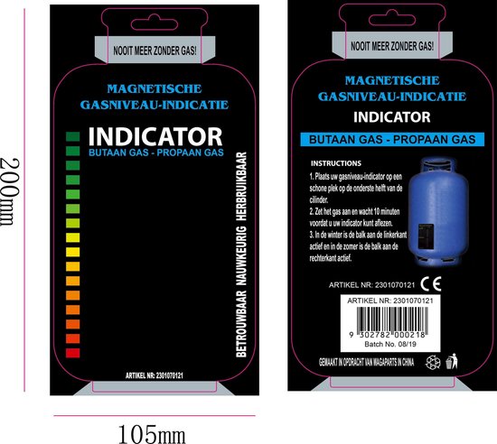 Gasniveau Indicator met Nederlandse gebruiksaanwijzing van Smartwares