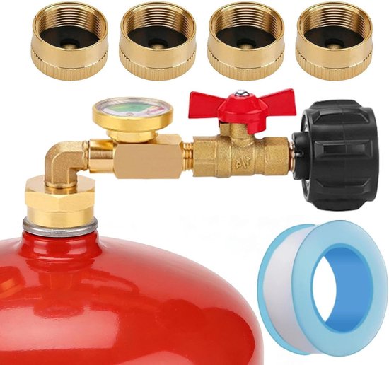 Gasniveau Indicator - Tankmeter - Barbecue Controle - Visuele Weergave - 16 x 6 x 5.5 cm - Zwart