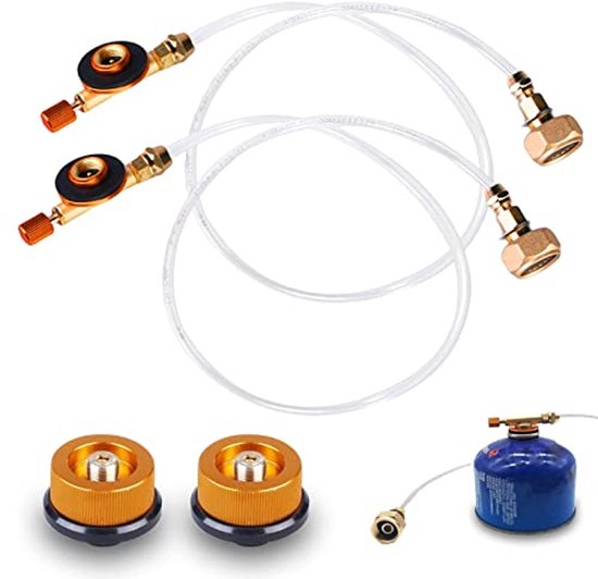 Gaspatronen-adapter voor outdoor koken - 2 stuks van Merkloos