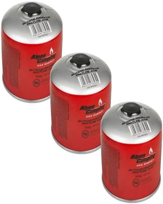Gaspatronen Set - Butaan Propaan Mix - Kamperen Koken - Veilige Ventielsluiting - 500 gram per stuk
