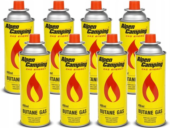 Gaspatronen Set - Camping Gas Bussen - Buiten Koken - Brede Temperatuur Werkzaamheid - 8 Stuks 400ml